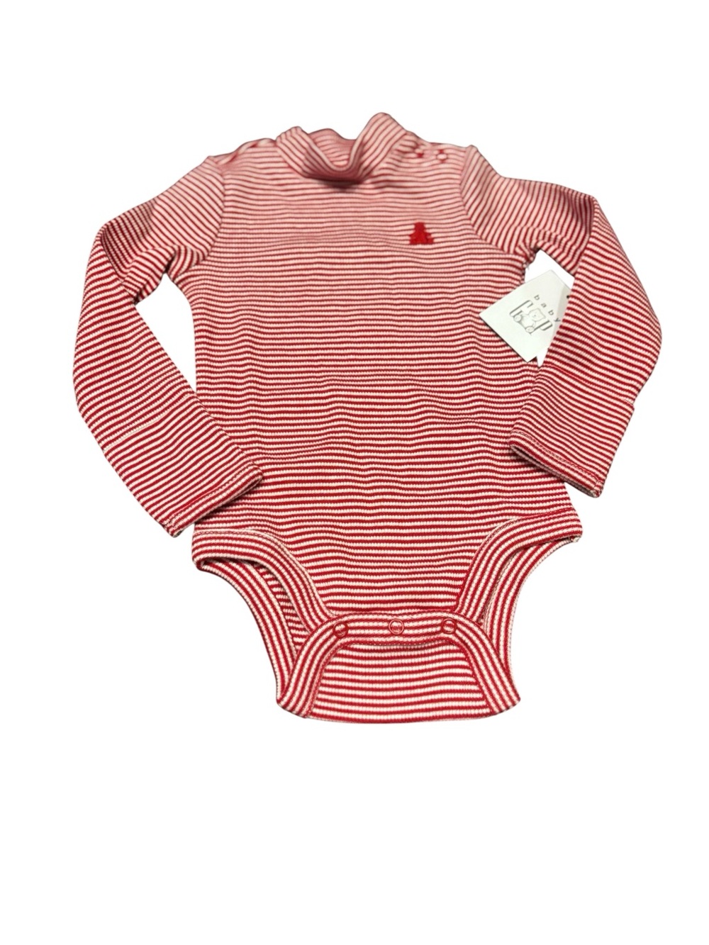 Baby Gap NWT 3-6M Red Long-Sleeve One-Piece onesie, unisex